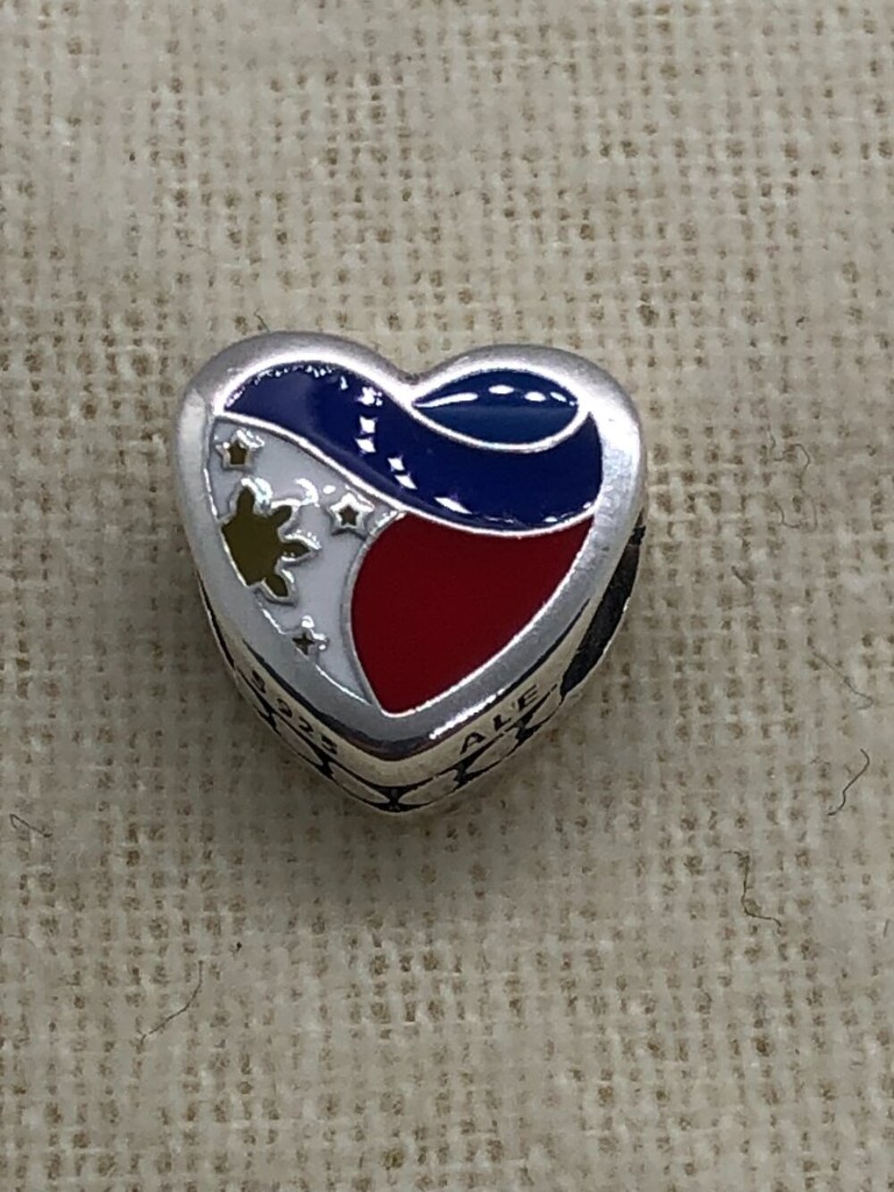 Philippines Flag Heart Travel Charm